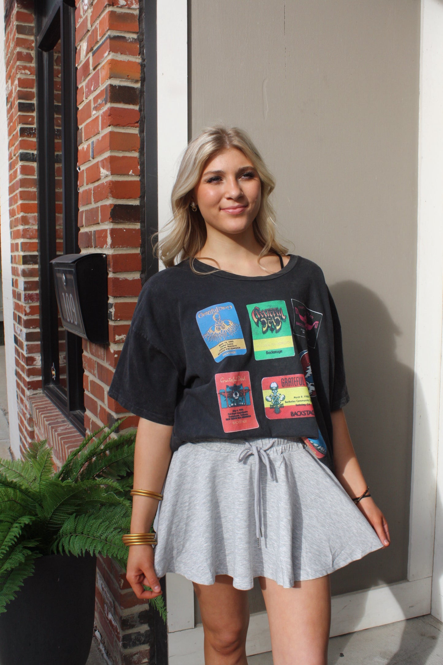 French Terry Layered Mini Skirt