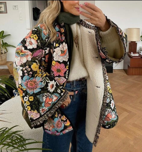 Lamb's Wool Quilted Coat