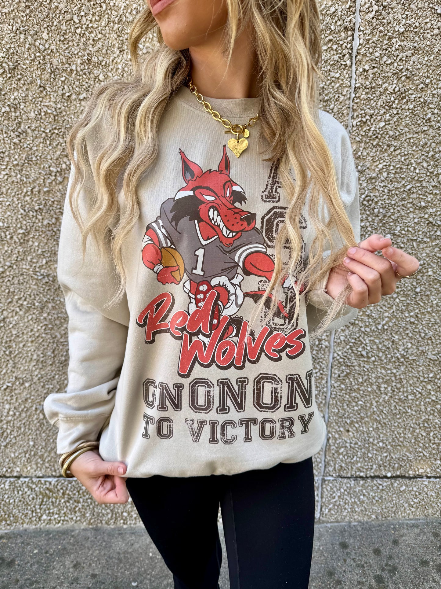 Red Wolves Football Victory Sweatshirt