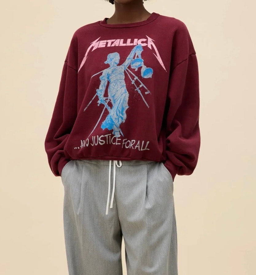 Metallica Oversized Crew Sweatshirt