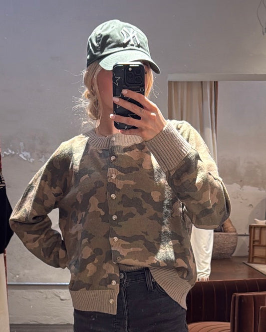 Camo Out Stitches Cardigan