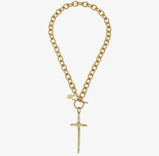 Cross Toggle Necklace
