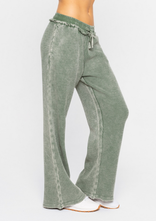 Distressed Mineral-Washed Pants