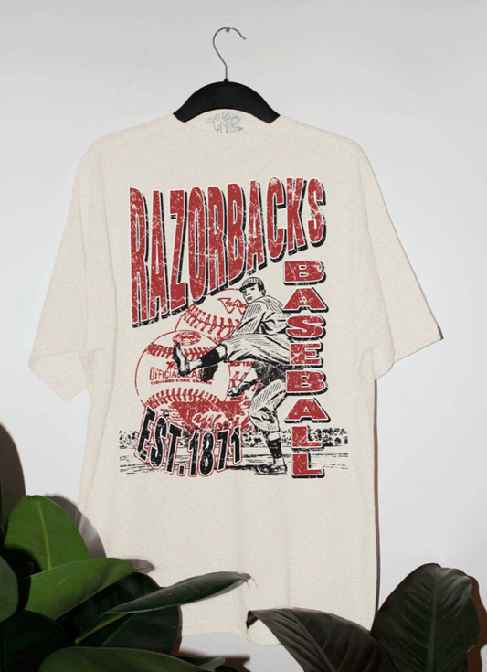 Vintage 90s Razorbacks Baseball Tshirt