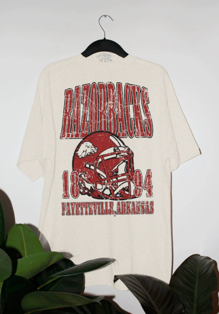 Vintage 90s Razorback Football Tshirt
