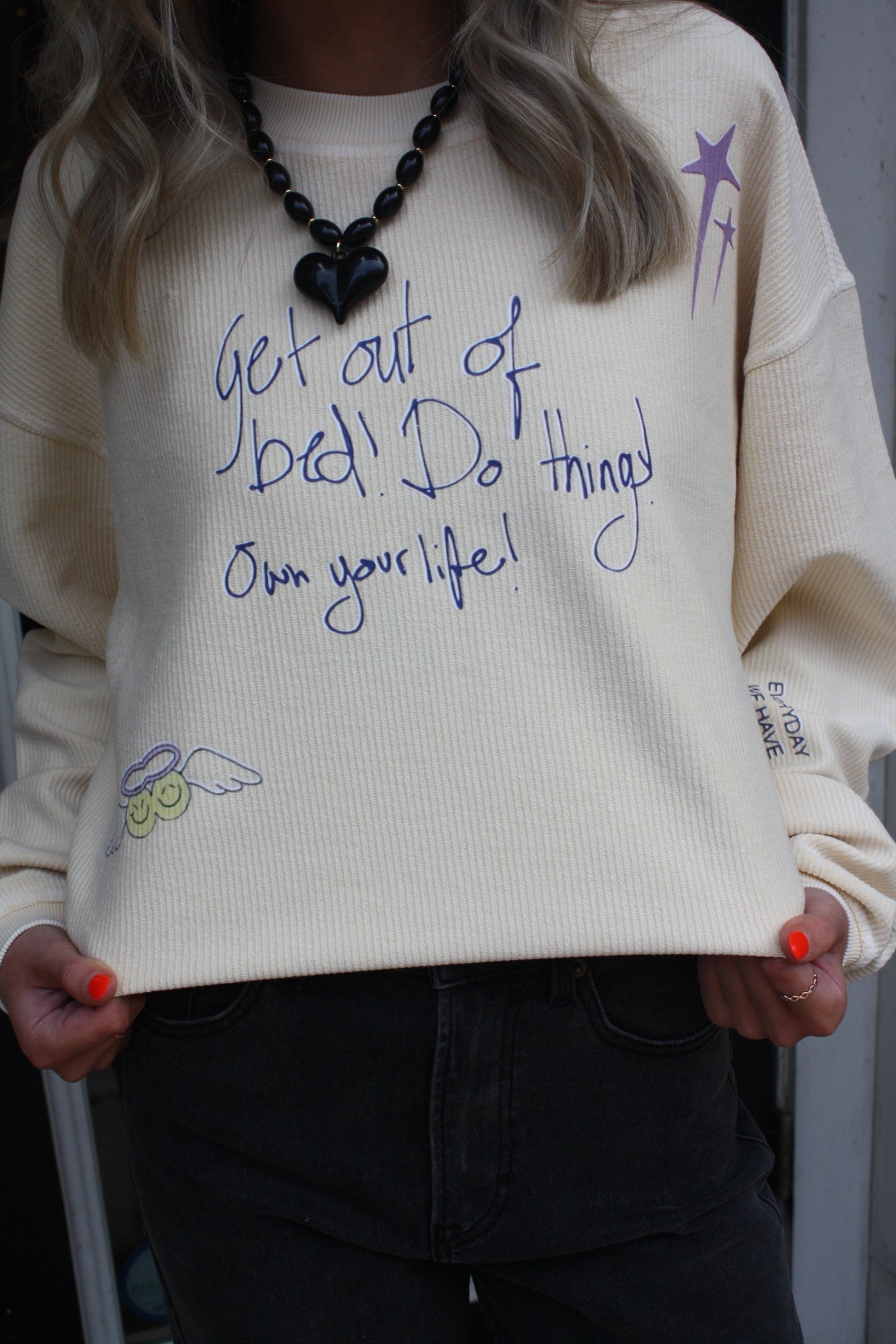 Get Out of Bed Corded Sweatshirt