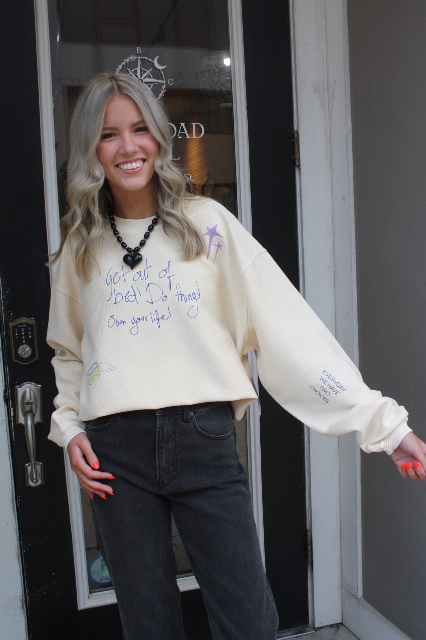 Get Out of Bed Corded Sweatshirt