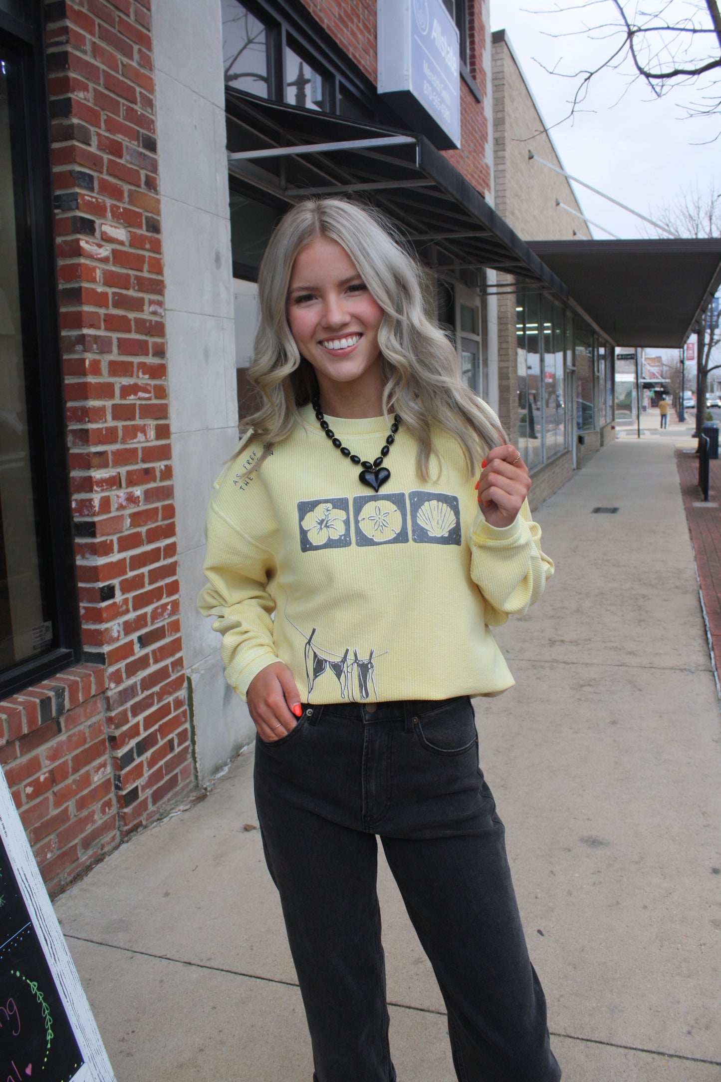 Seashell Corded Sweatshirt