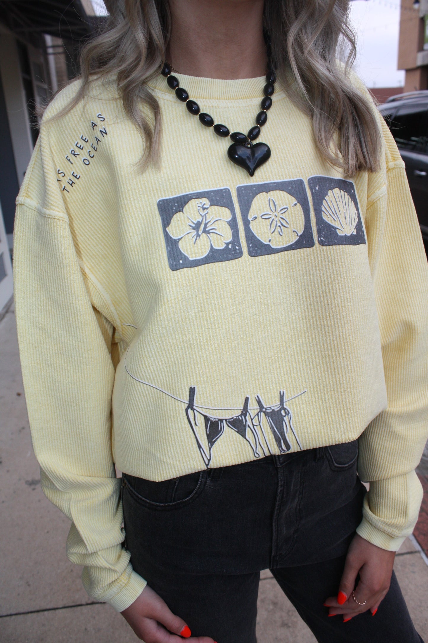 Seashell Corded Sweatshirt