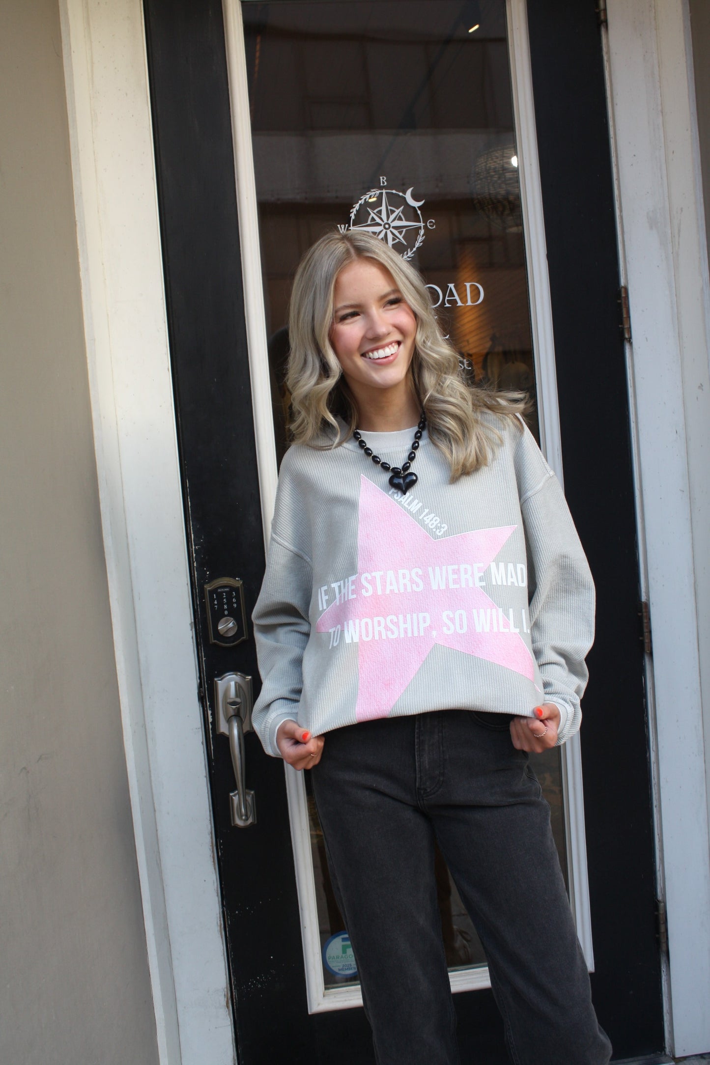 Stars Made to Worship Corded Sweatshirt