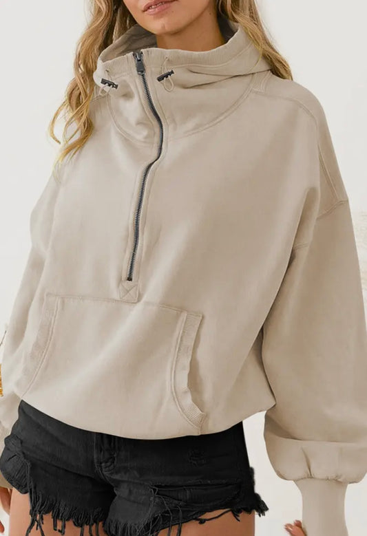 High Collar Oversize Hoodie