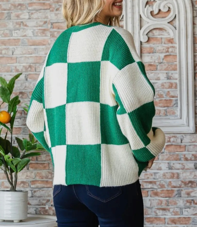 Checker Block Sweater