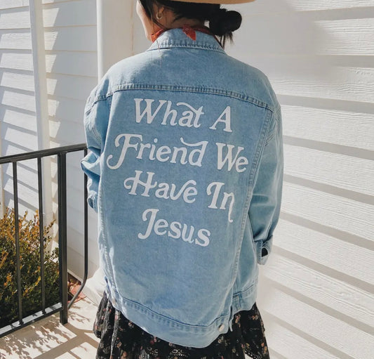 What a Friend in Jesus Denim Jacket