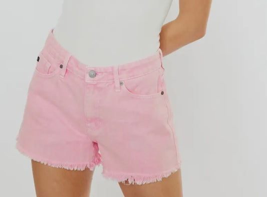 Pink High Rise Shorts