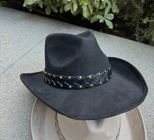 Black Braided Cowboy Hat