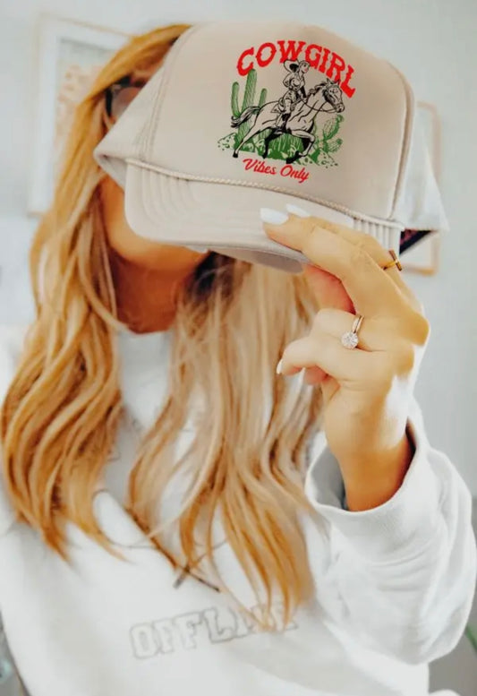 Coastal Cowgirl - Blue Corduroy Trucker Hat