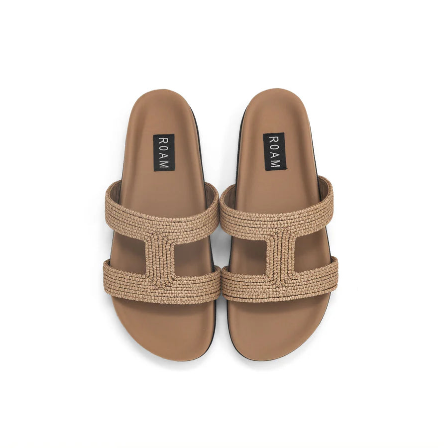 RAFFY CUFFS SANDAL NATURAL RAFFIA