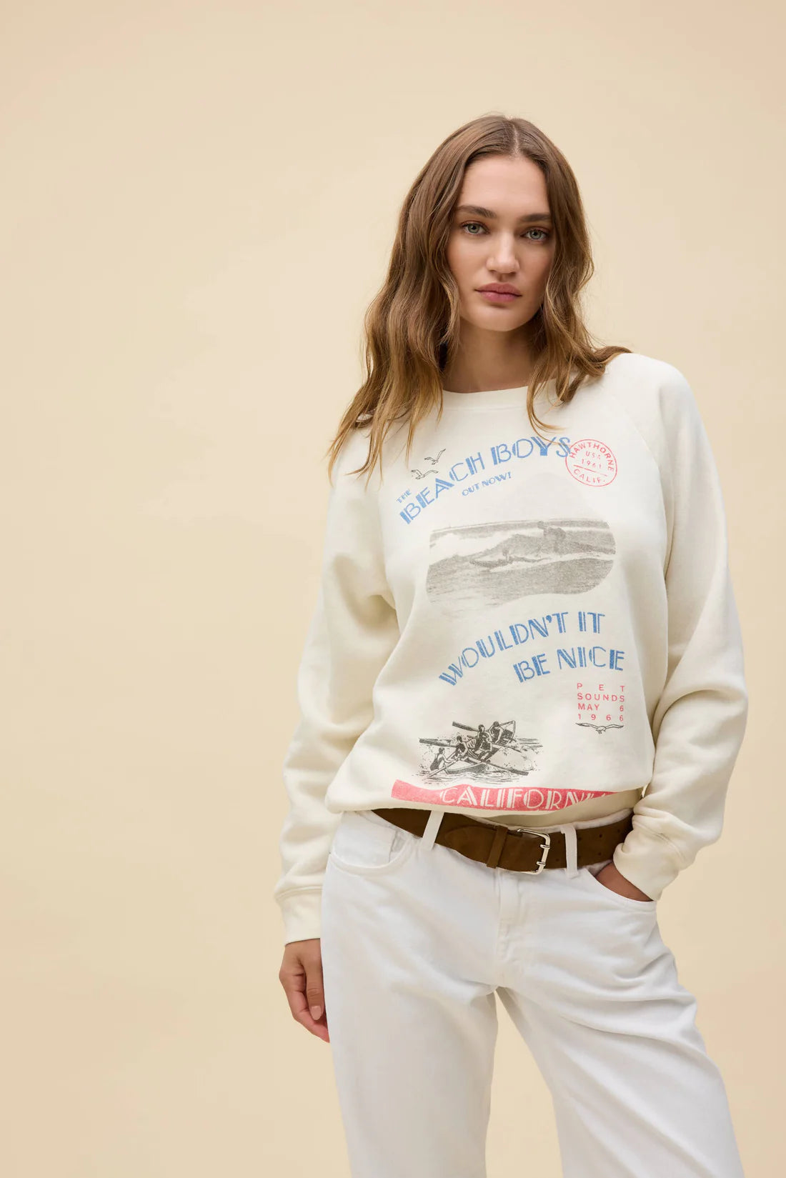 The Beach Boys Wouldn't It Be Nice Vintage Raglan Sweatshirt