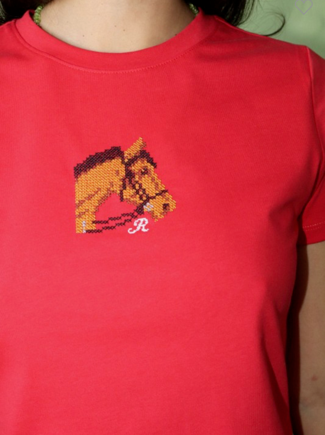 Embroidered Horse Baby Tee
