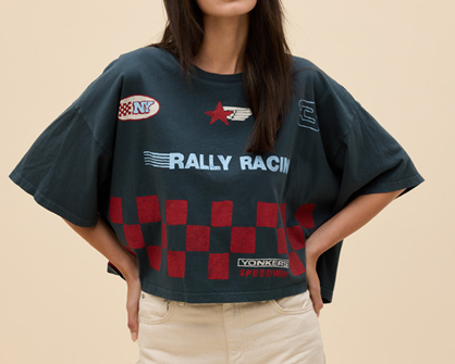 Yonkers Speedway Cropped OS Tee