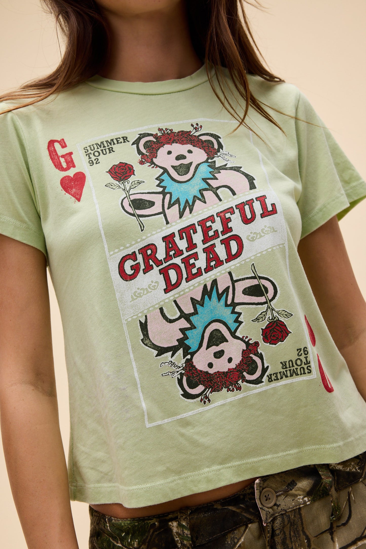 Grateful Dead Playing Card Burnout Vintage Tee