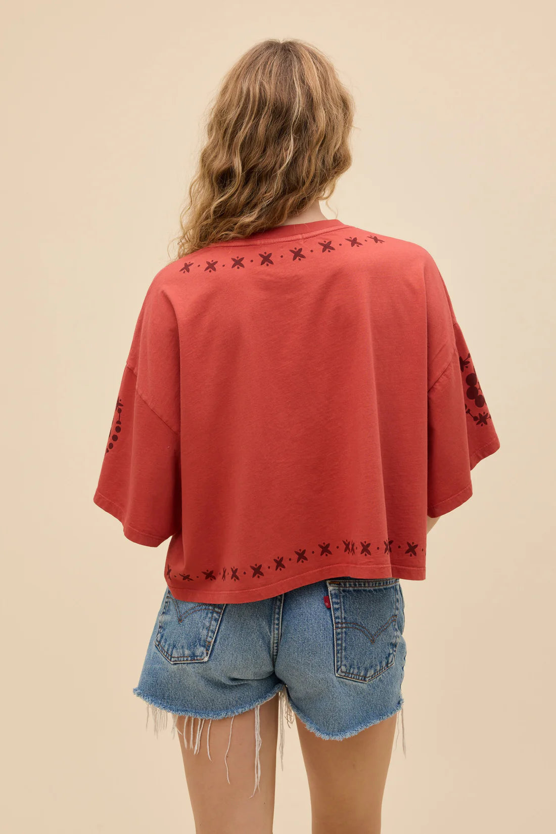 VINTAGE FLORAL CROPPED TEE
