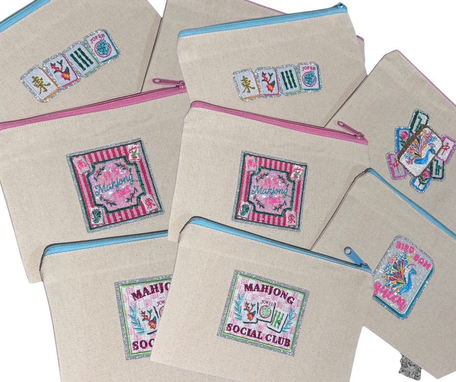 Mahjong Zipper Pouch