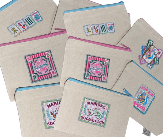 Mahjong Zipper Pouch