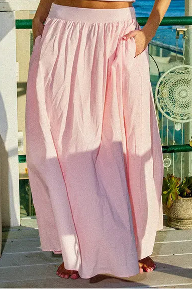 Flared A-Line Maxi Skirt