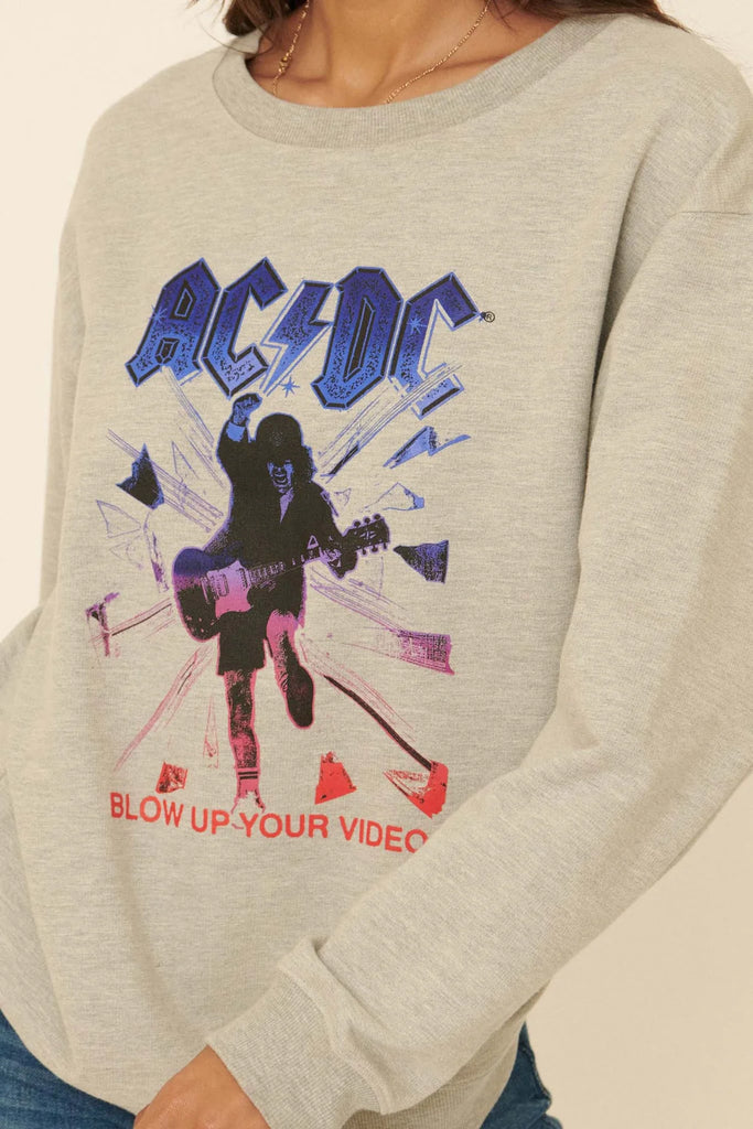 AC/DC Blow Up Your Video Graphic Sweatshirt