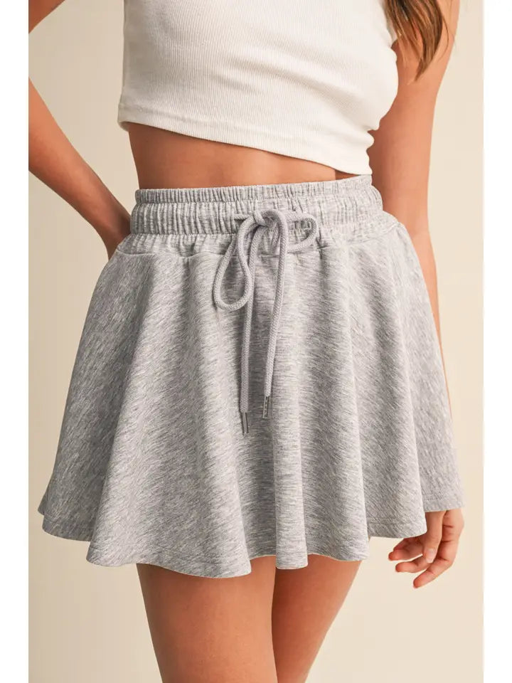 French Terry Layered Mini Skirt