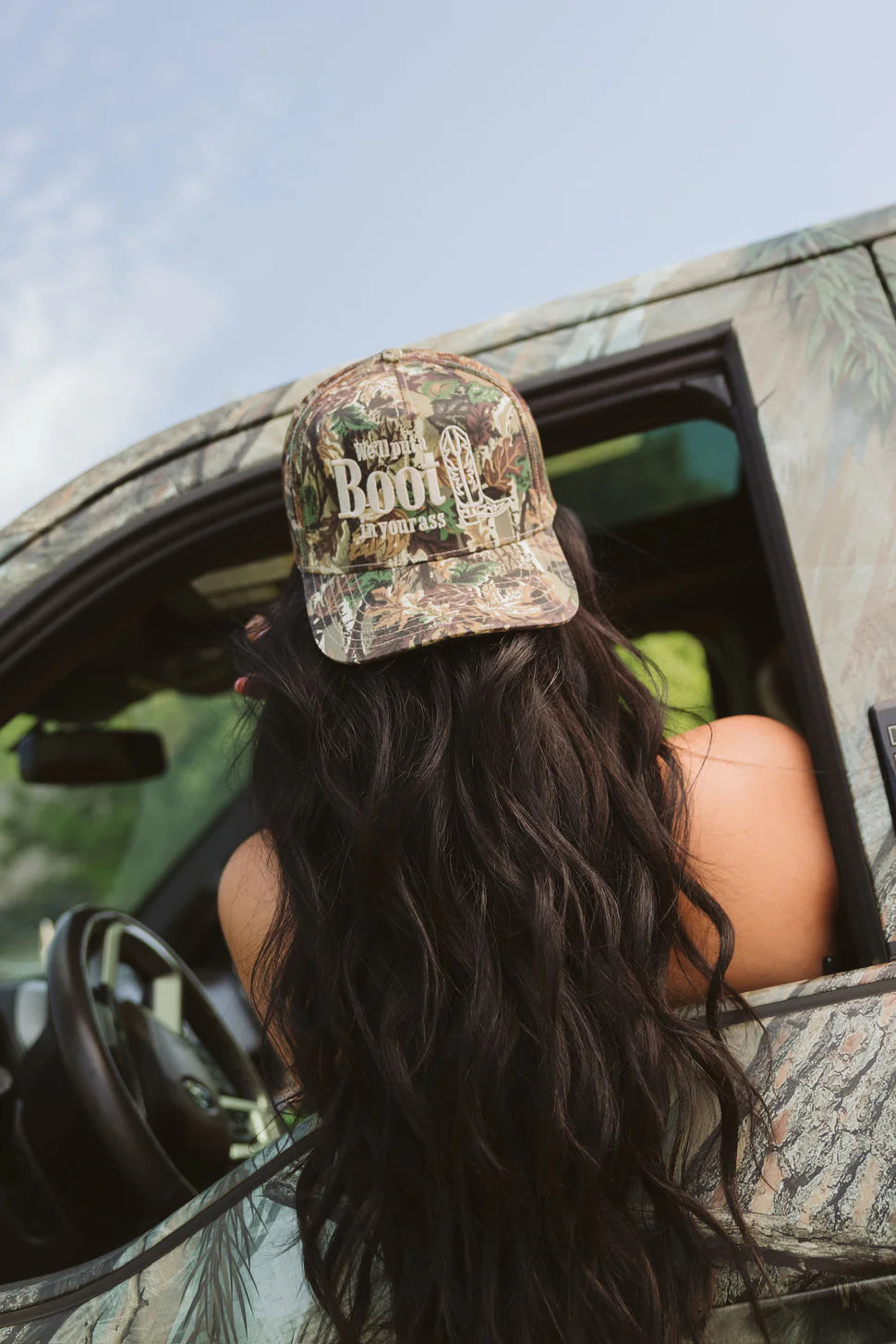 We'll Put A Boot in your Ass - Camo Trucker Hat