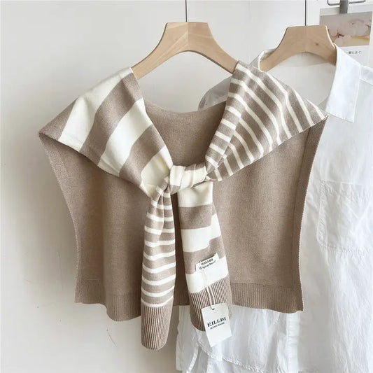 Striped Knit Shawl