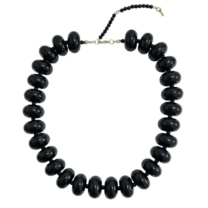 Bailey Chunky Beaded Necklace- Black