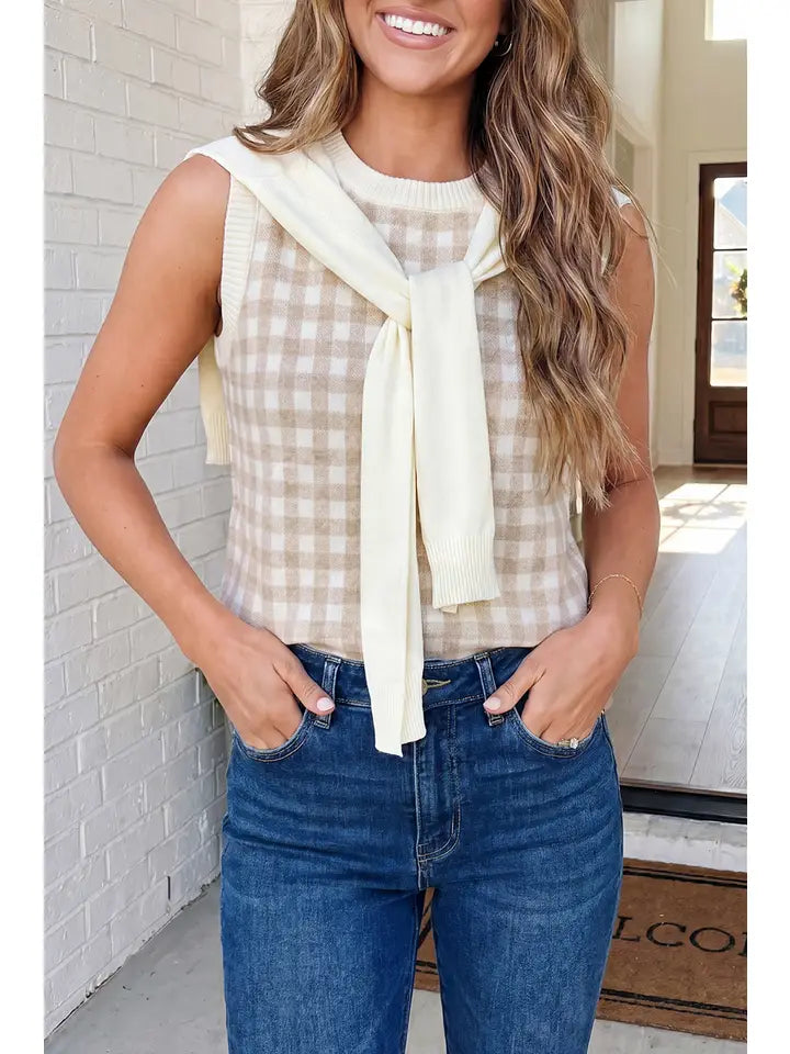 Detachable Shawl Wrap Sweater Tank