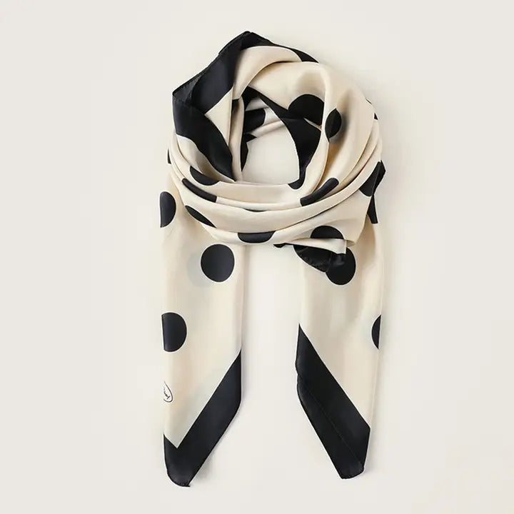 Polka Dot Silk Scarf