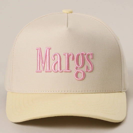 Margs Embroidered Canvas Two-Tone Trucker Hat