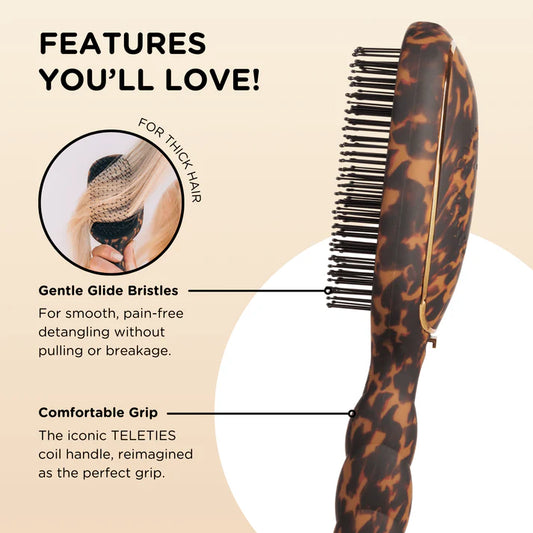 Detangler Hair Brush for Thick Hair – Tortoise