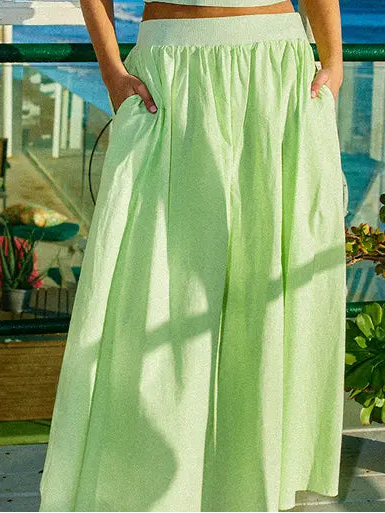 Flared A-Line Maxi Skirt