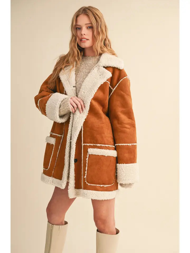 Suede Oversized Jacket