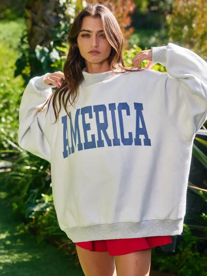 VINTAGE USA Reversible Usa/America Graphic Sweatshirt