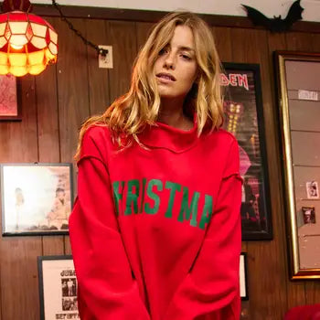 Christmas Printed Reversible Sweatshirt