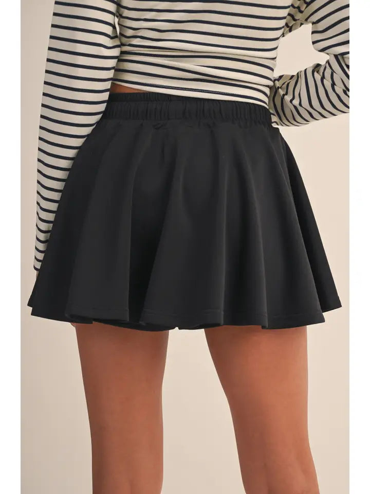 French Terry Layered Mini Skirt
