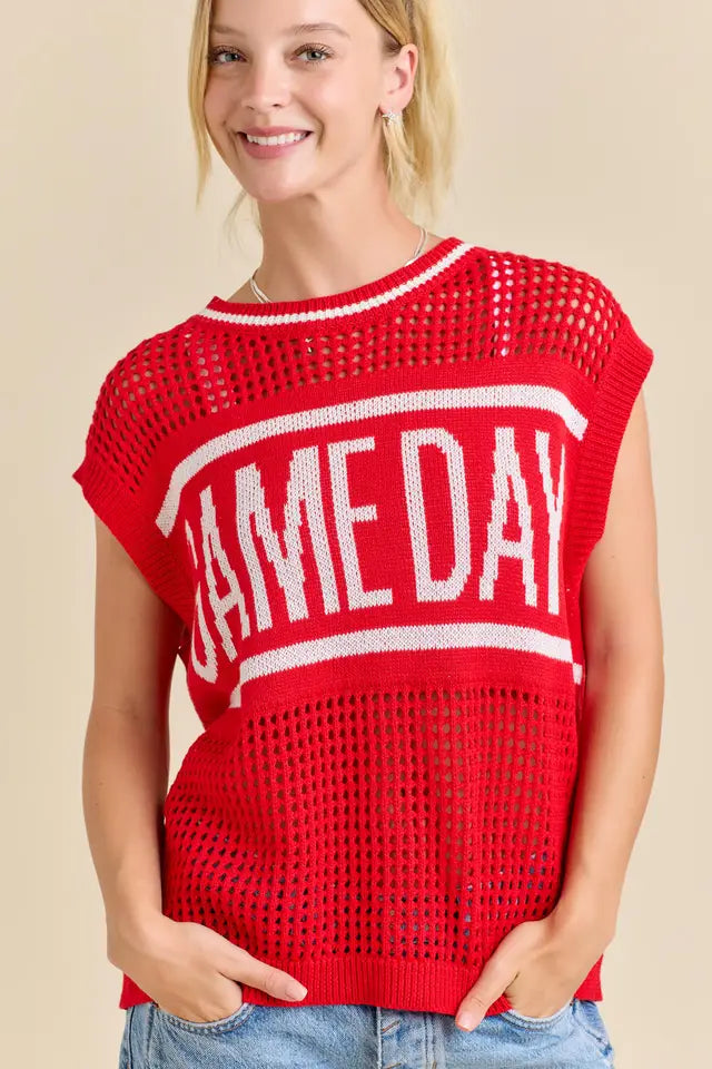 Oversized Drop Shoulder Crochet Sweater