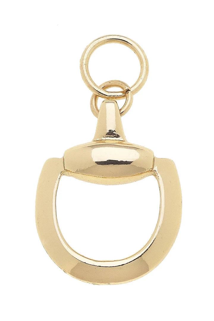 Horsebit Charm in Shiny Gold