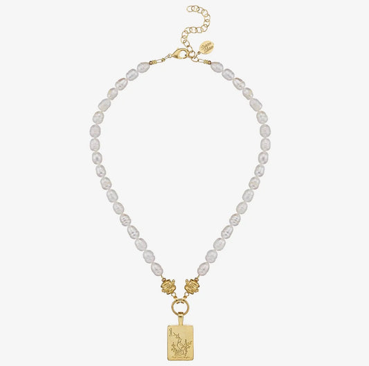 Bird Bam Mahjong Pearl Necklace