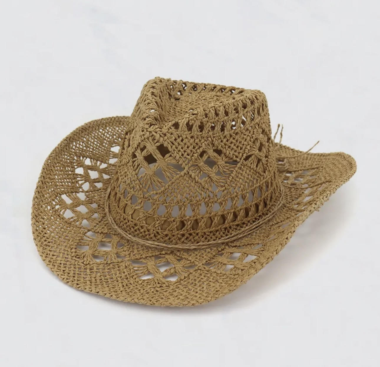 Woven Straw Cowboy Hat