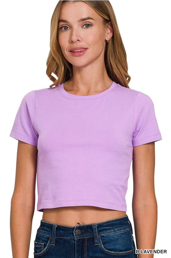 Round Neck Cropped Top