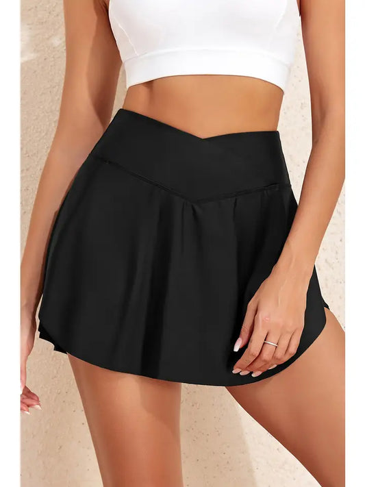 Crossover High Waist Skort