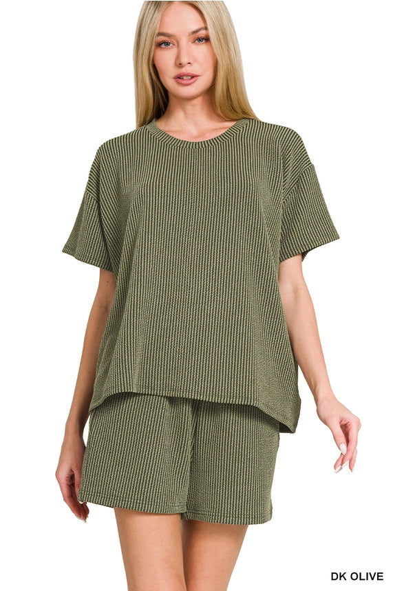 Corded Short Sleeve Tee